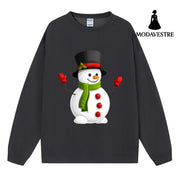 Christmas Snowman Women’s Hoodie Women’s Style Night Gray / S