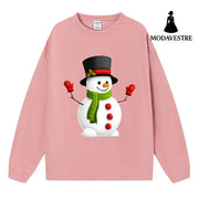 Christmas Snowman Women’s Hoodie Women’s Style Pink / S