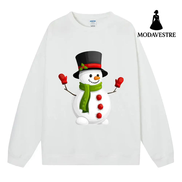Christmas Snowman Women’s Hoodie Women’s Style White / S