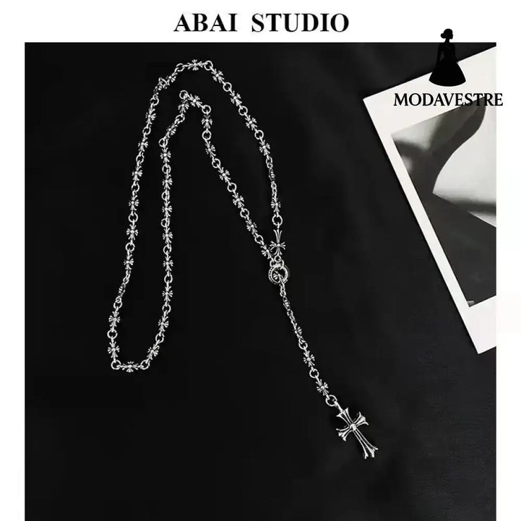 Classic Cross Necklace Cross Set Chain Necklace 70CM