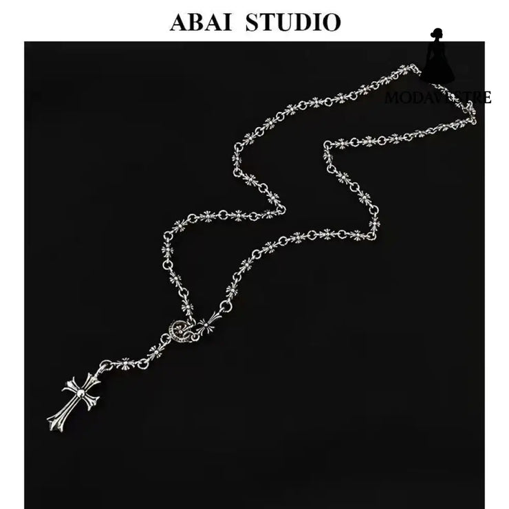 Classic Cross Necklace Cross Set Chain Necklace 70CM