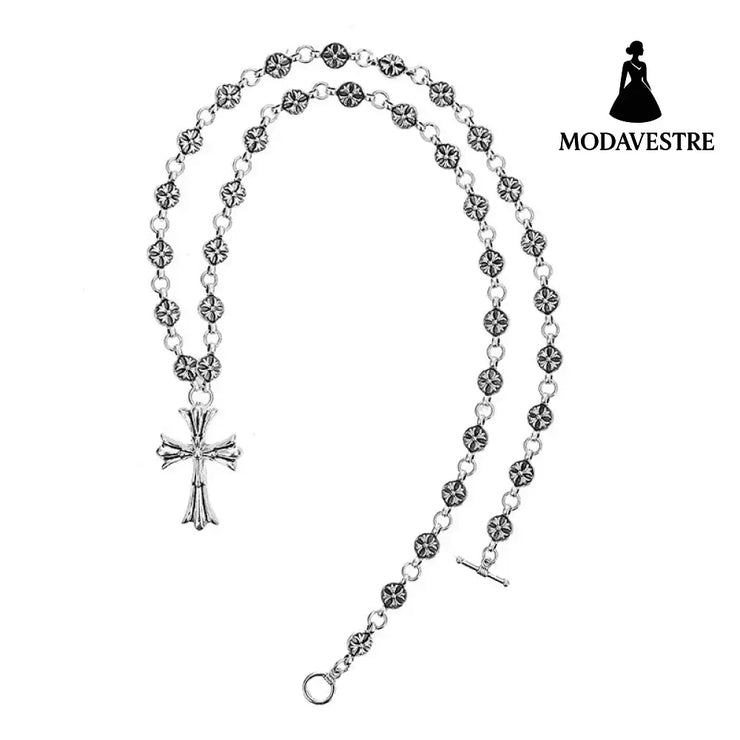 Classic Cross Necklace Cross Set Chain Necklace 70CM