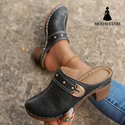 Closed Toe High Heel Sandal Slippers Women - MODAVESTRE