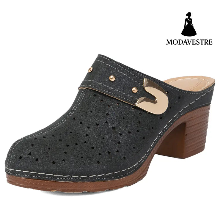 Closed Toe High Heel Sandal Slippers Women - MODAVESTRE