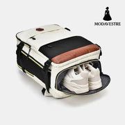 Color Block Multi-Pockets Backpack Bag