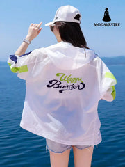 Color Matching Sun Protection Clothing For Women Summer