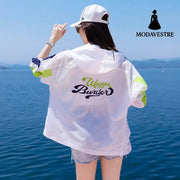 Color Matching Sun Protection Clothing For Women Summer