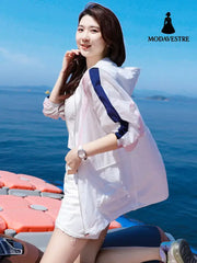 Color Matching Sun Protection Clothing For Women Summer