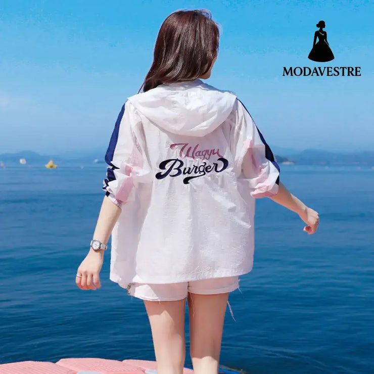 Color Matching Sun Protection Clothing For Women Summer