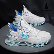 Cool Men Running Sneakers Mesh Breathable Sports Shoes Fashion Anti-Skid Walking Footwear Shoes Leather moon / Size38