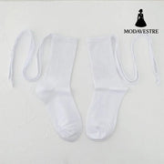 Cross Black Shank Support Women's Mid-calf Length Sock Long Socks Calf Socks Summer Thin Stockings - MODAVESTRE