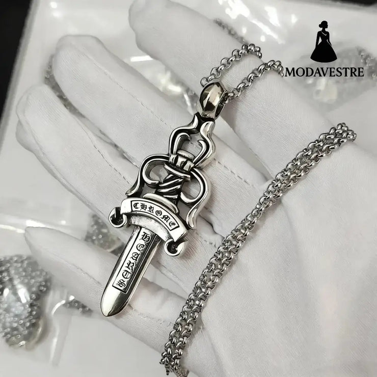 Cross necklace hexagram star sword ship anchor pendant Large Sword Set