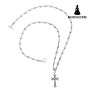Cross necklace Kroos star pendant