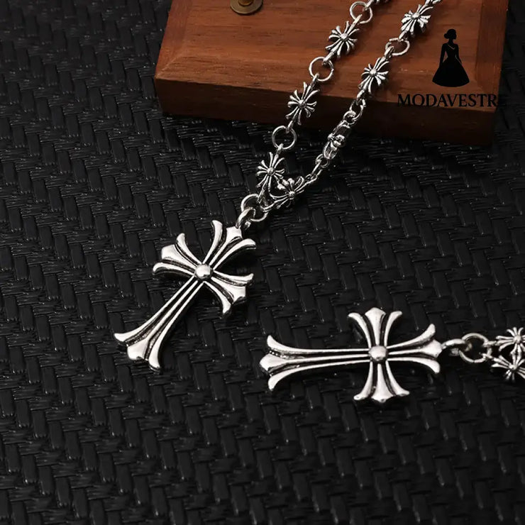 Cross necklace Kroos star pendant