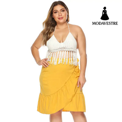 Cross straps beach skirt skirt