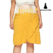 Cross straps beach skirt skirt