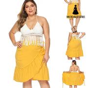 Cross straps beach skirt skirt