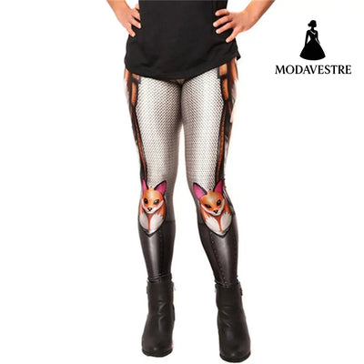 Cute Mickey rat Printed Women leggings - MODAVESTRE