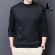 Dad Long Sleeve T-shirt Autumn Winter Clothing Middle-aged Men Grey / 2XL Jumper