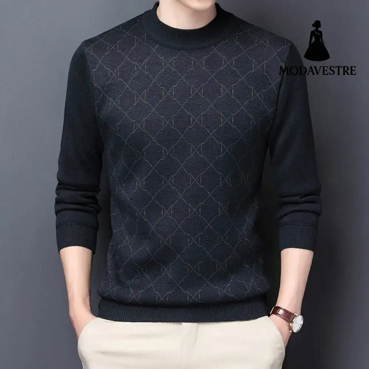 Dad Long Sleeve T-shirt Autumn Winter Clothing Middle-aged Men Grey / 2XL Jumper