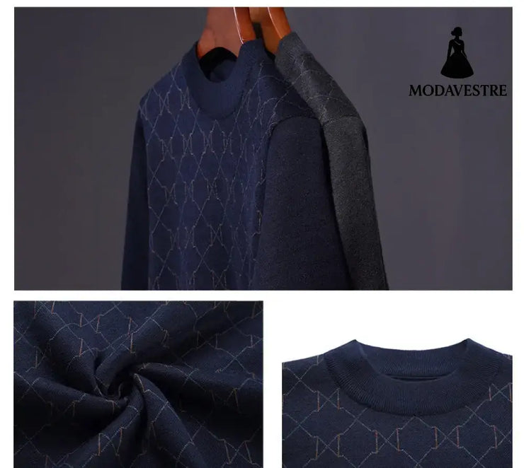 Dad Long Sleeve T-shirt Autumn Winter Clothing Middle-aged Men Jumper