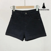 Denim Shorts For Women Summer Black / 2XL