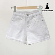 Denim Shorts For Women Summer White / 2XL