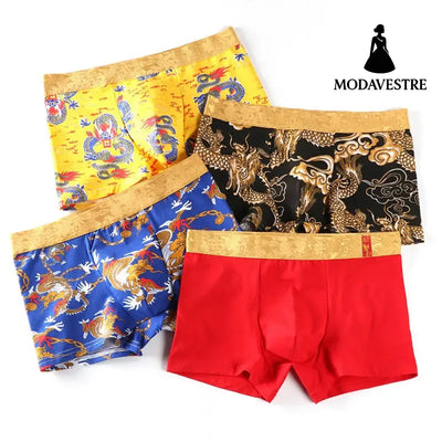 Dragon print boxer shorts