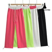 Drawstring loose pants