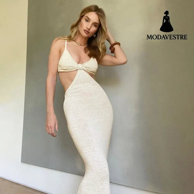 Dresses Party Club Elegant Hollow Out Dress Sundress