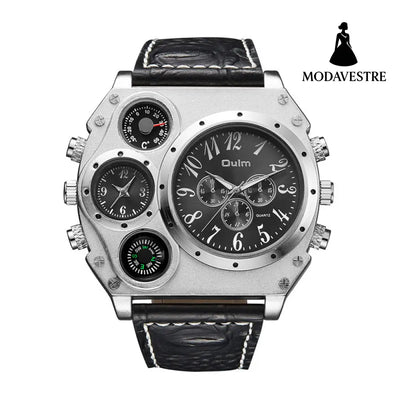 Dual time zone quartz watch for men - MODAVESTRE