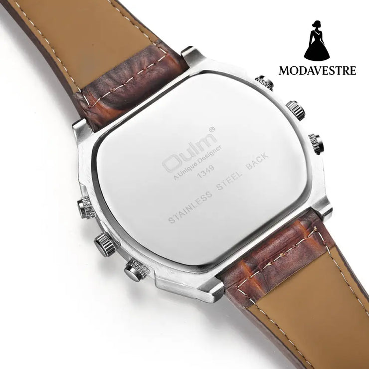 Dual time zone quartz watch for men - MODAVESTRE