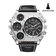 Dual time zone quartz watch for men - MODAVESTRE