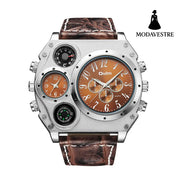 Dual time zone quartz watch for men - MODAVESTRE