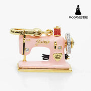 Enamel Three Dimensional Butterfly Knot Pink Sewing Machine Pendant Necklace Pendant [no packaging]