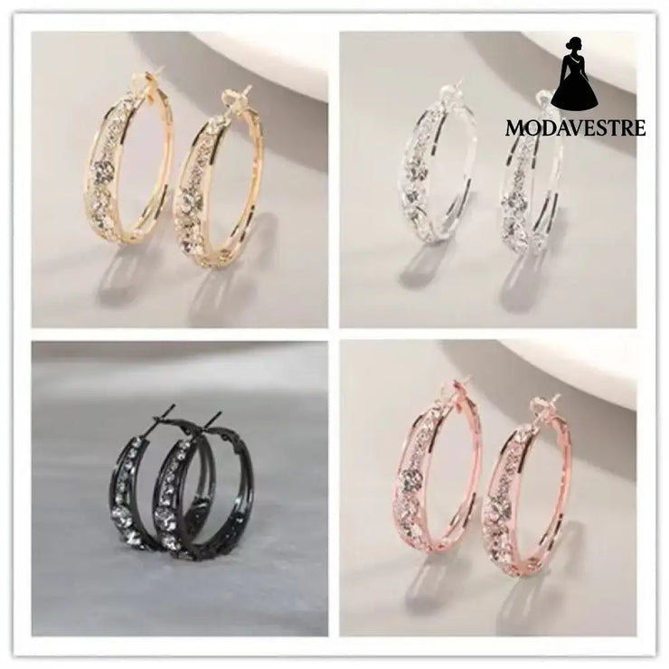 European And American Air Drill Mosaic Women’s Earrings suit