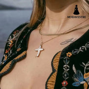 European and American cross necklace