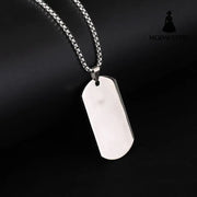 European and American high-end stainless steel military brand necklace engraved pendant jewelry