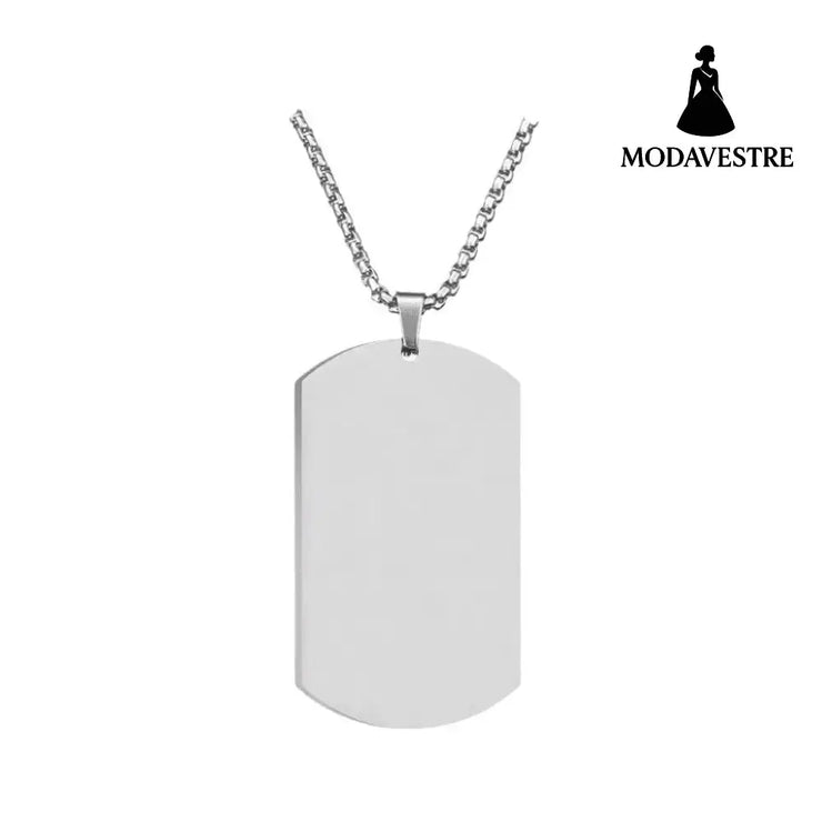 European and American high-end stainless steel military brand necklace engraved pendant jewelry