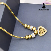 European and American Style Titanium Steel Heart Tree of Life Rhinestone Necklace for Women Simple Love Charm Jewelry