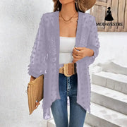 European And American Vacation Sun Protection Clothing Women Light purple / L