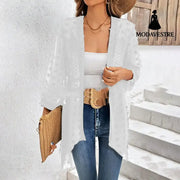 European And American Vacation Sun Protection Clothing Women White / L