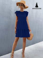 European And American Women’s Clothing Solid Color Dress Women