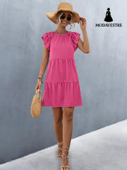 European And American Women’s Clothing Solid Color Dress Women