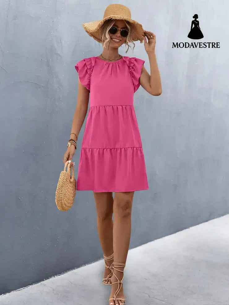 European And American Women’s Clothing Solid Color Dress Women