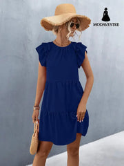 European And American Women’s Clothing Solid Color Dress Women