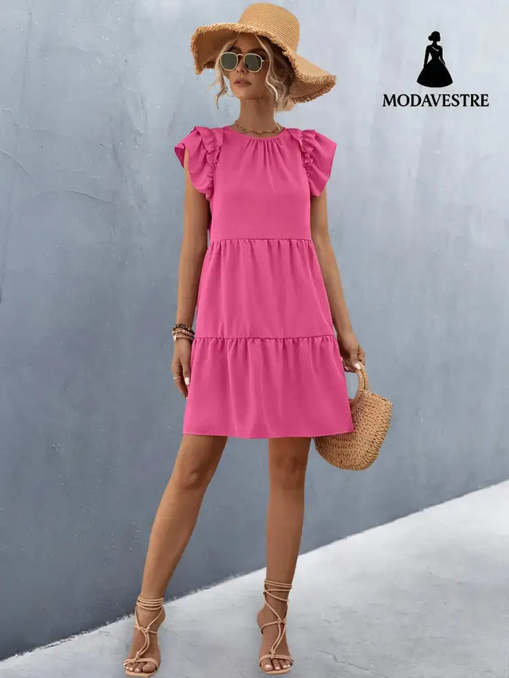 European And American Women’s Clothing Solid Color Dress Women