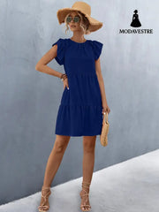 European And American Women’s Clothing Solid Color Dress Women