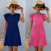 European And American Women’s Clothing Solid Color Dress Women