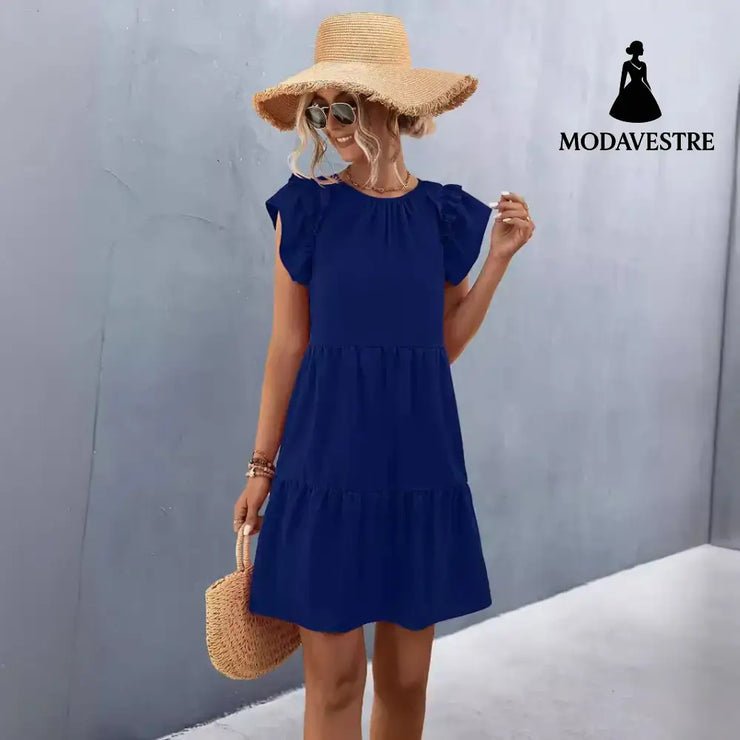 European And American Women’s Clothing Solid Color Dress Women